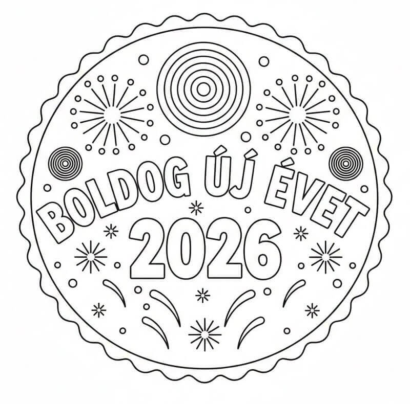Újév 2026 Tűzijátékkal
