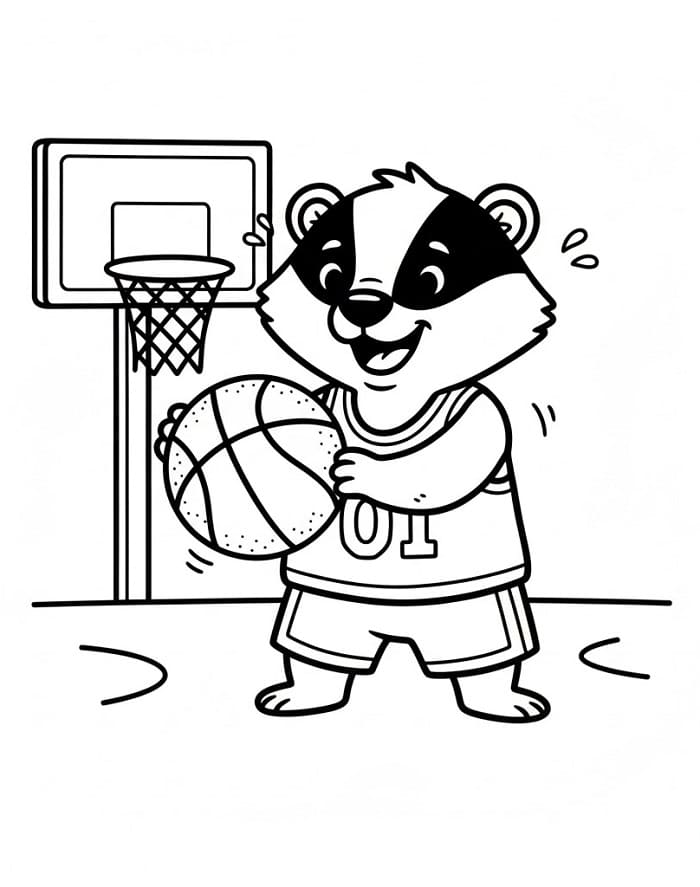 Borz kosárlabdázik