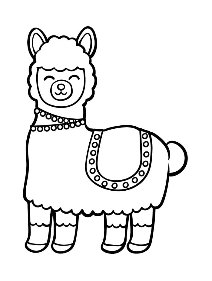 Láma Nyomtatható Gyerekeknek
