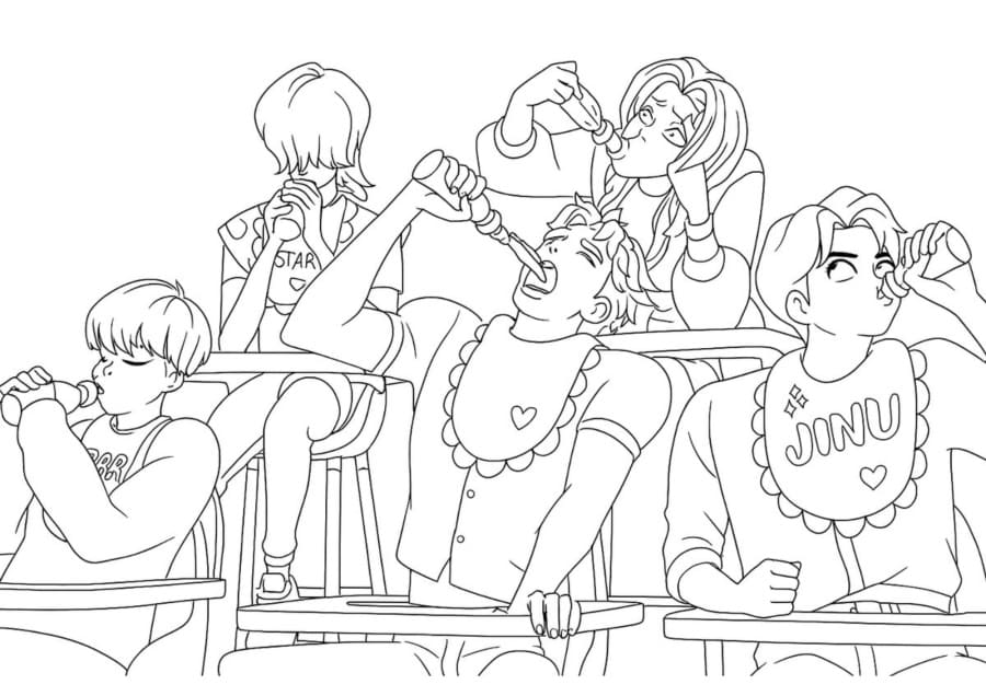 Nyomtatható Saja Boys Gyerekeknek