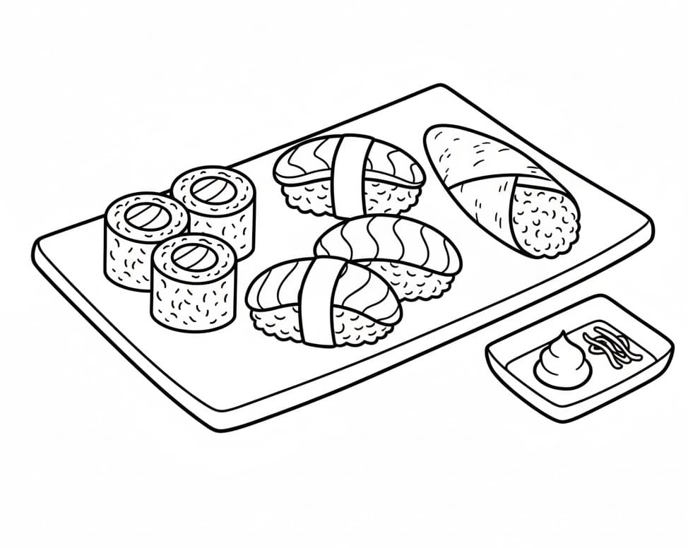 Sushi Nyomtatható Gyerekeknek