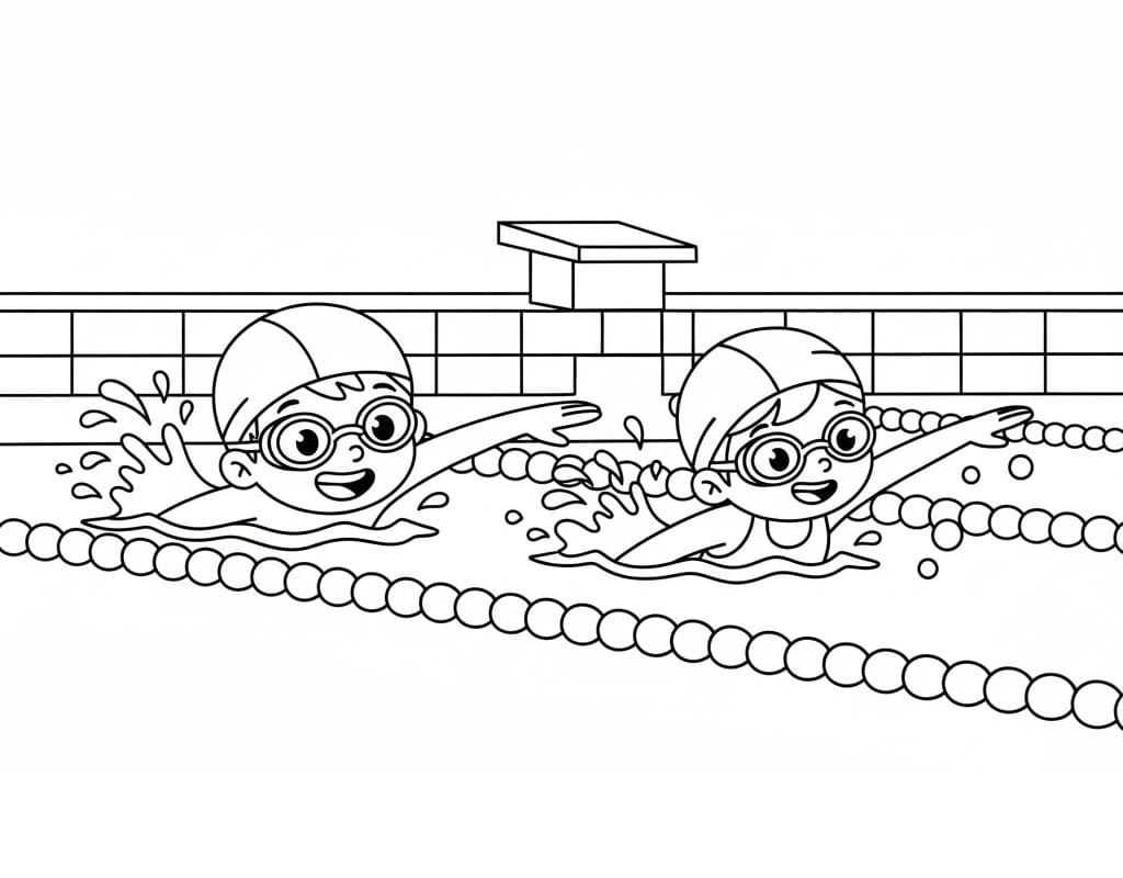 Úszás Nyomtatható Gyerekeknek