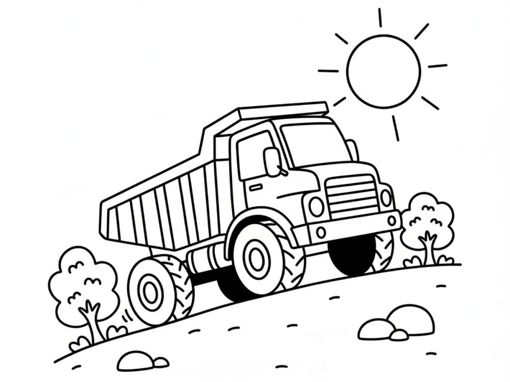 Úton lévő Dömper