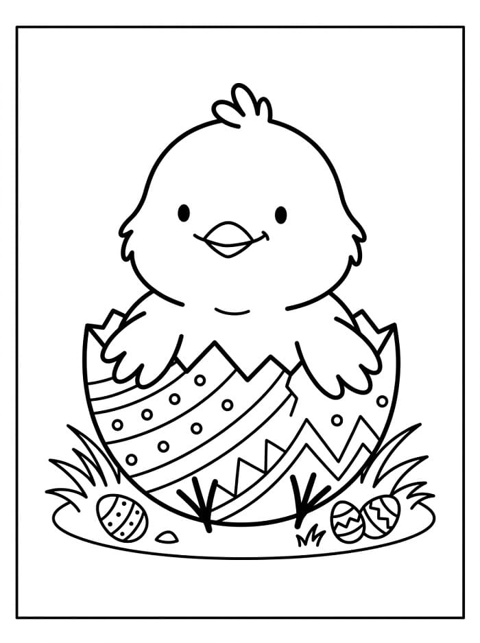 Húsvéti Csibe színező