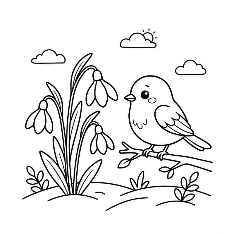 Nyomtatható Hóvirág Kép