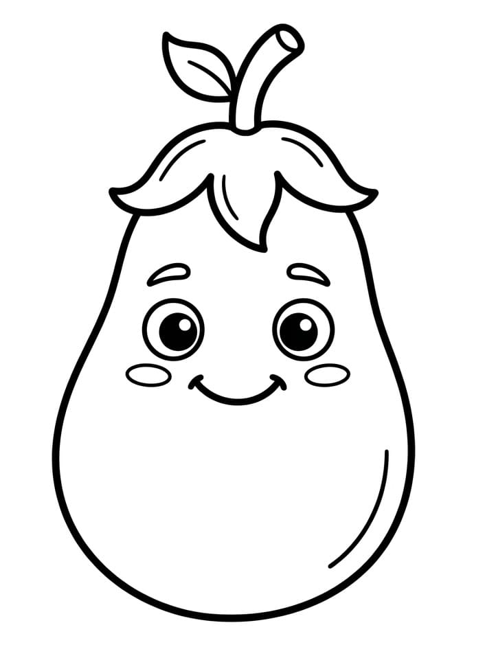 Padlizsán rajzfilm stílusban