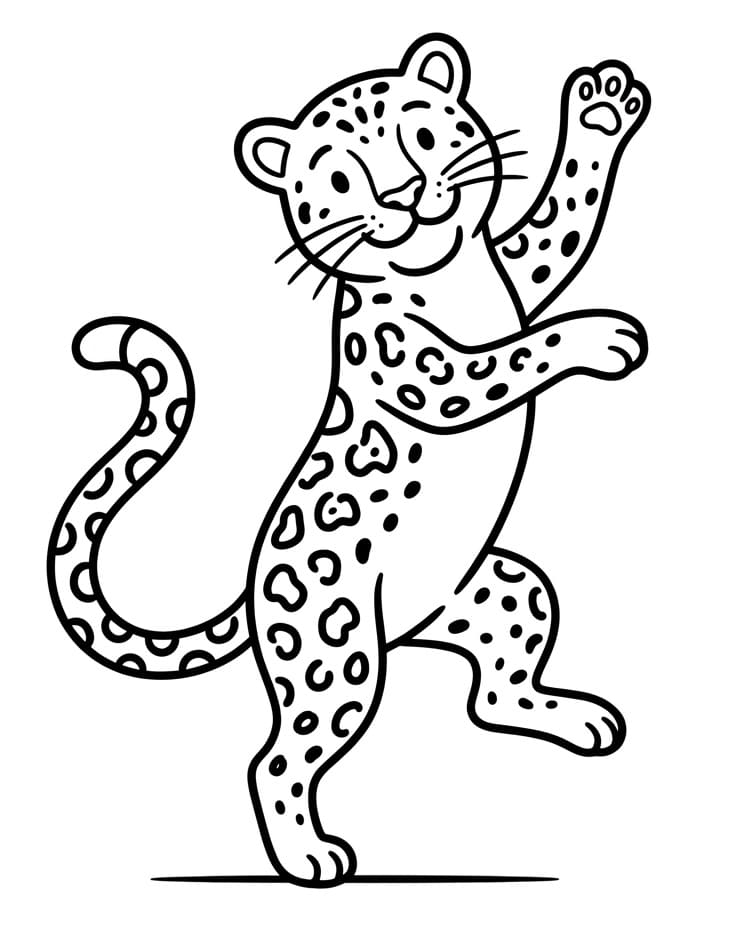 Táncoló jaguár figura