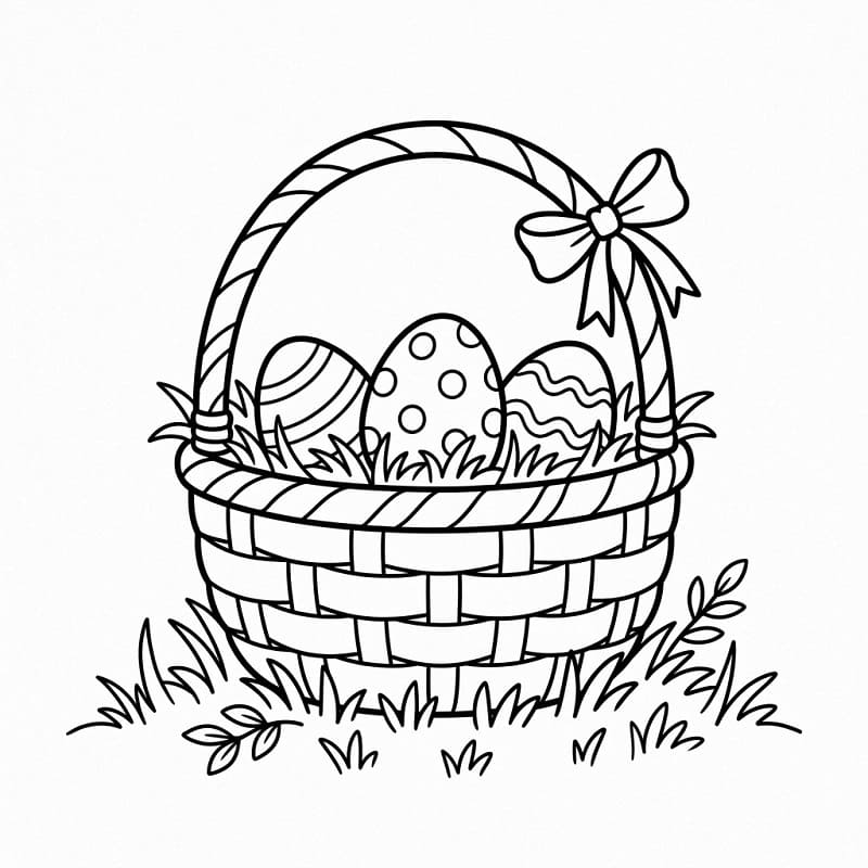 Húsvéti Kosár színező