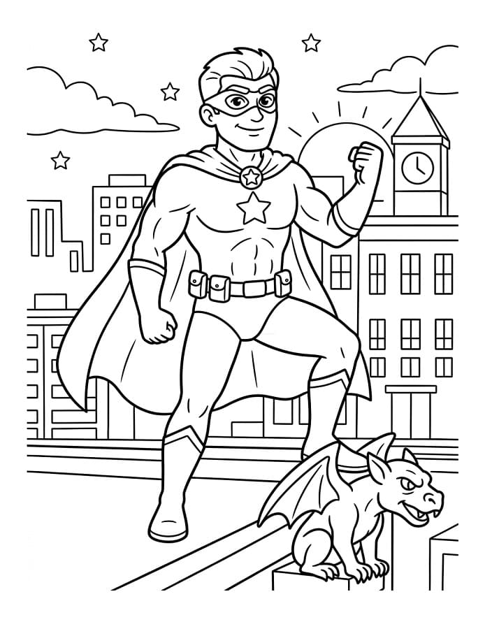 Szuperhős ingyenesen nyomtatható