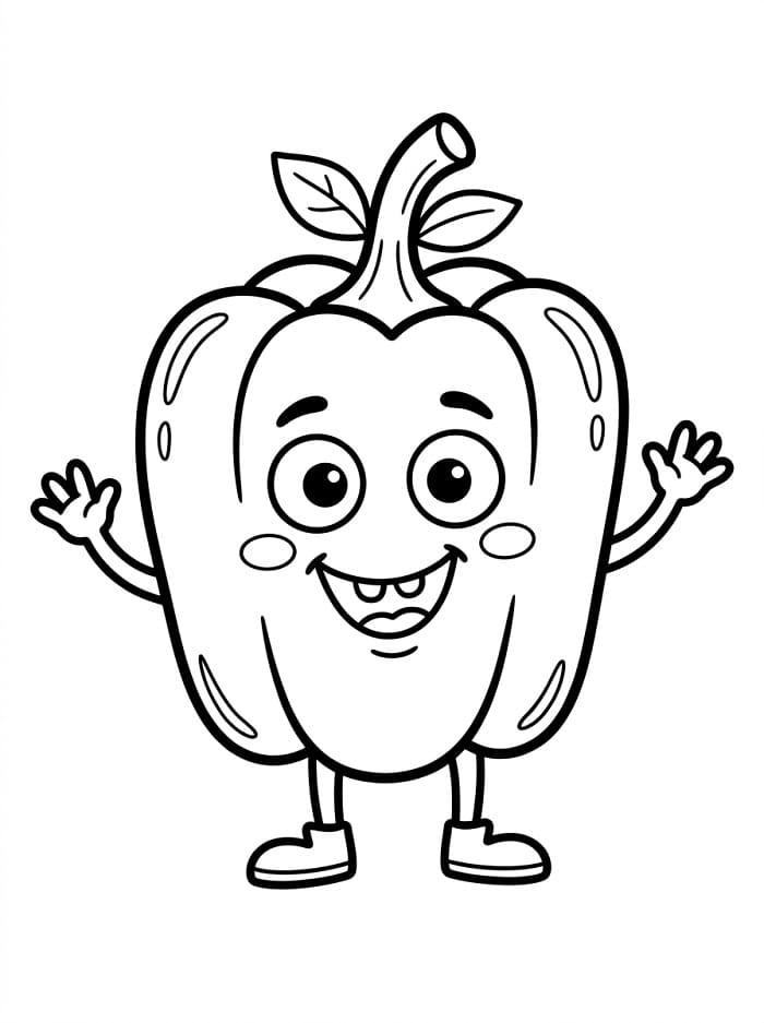 Vicces rajzfilmes paprika