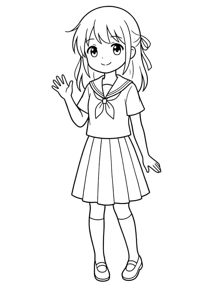 Anime Lányok színező