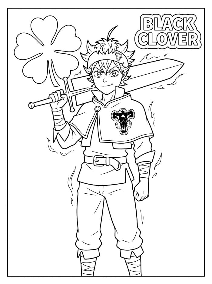 Black Clover Nyomtatható Gyerekeknek