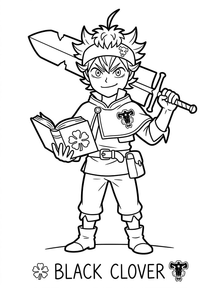 Black Clover Nyomtatható Kép