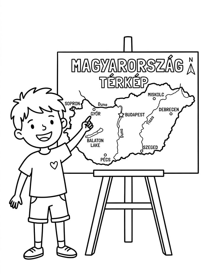 Fiú és Magyarország Térképe