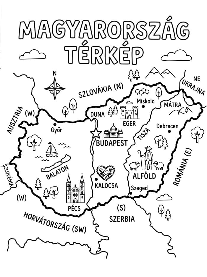 Magyarország Térképe Ingyenes Nyomtatható