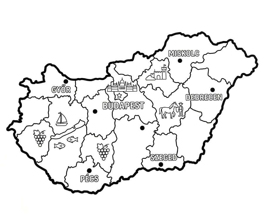 Nyomtatható Magyarország Térképe
