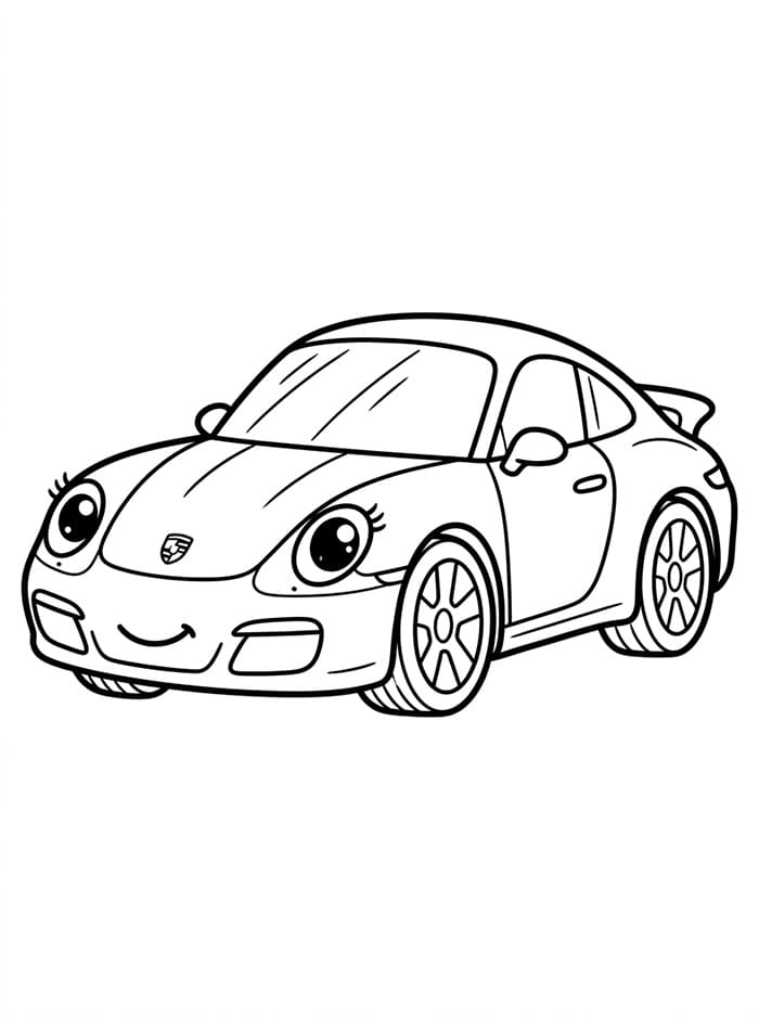 Porsche Nyomtatható Gyerekeknek