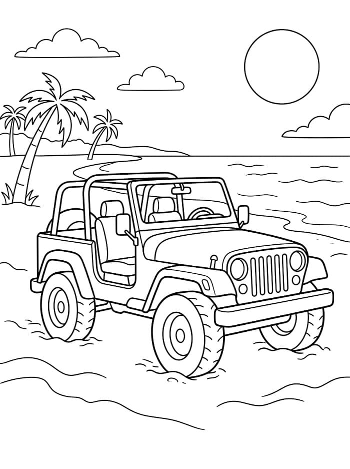 Dzsip (Jeep) színező