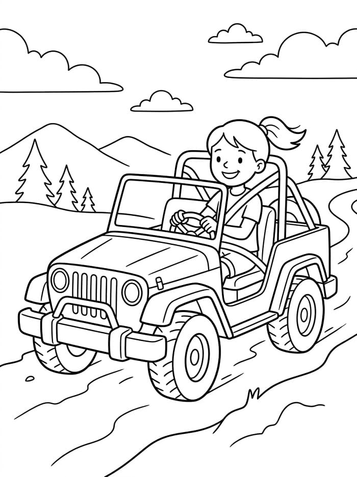 Úton Haladó Jeep