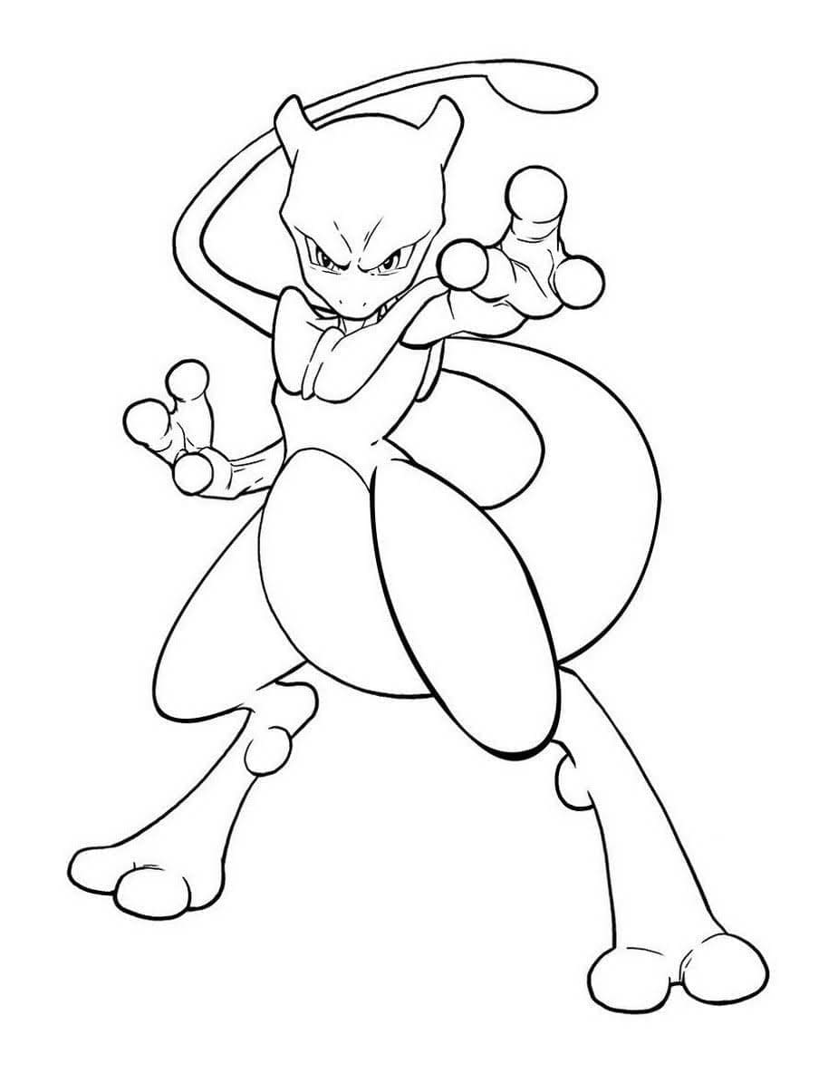 Ingyenes Nyomtatható Mewtwo