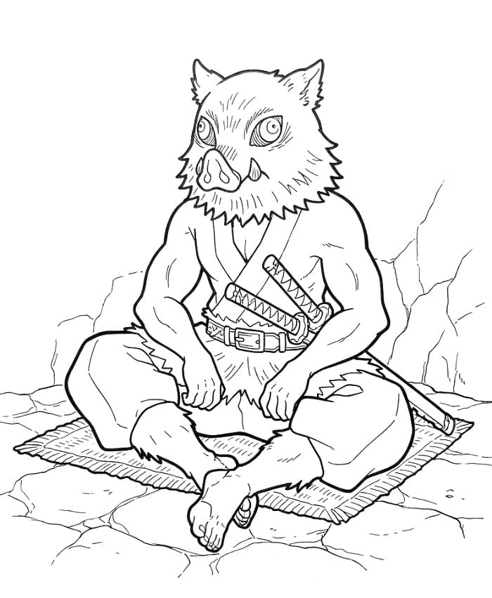 Inosuke Hashibira Nyomtatható Gyerekeknek